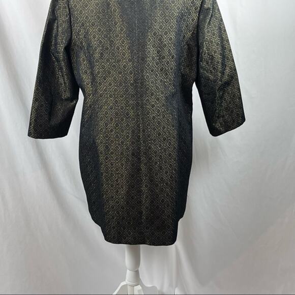 Apostrophe Metallic Black & Gold Long Party Event Jacket NWOT Size M - Picture 7 of 12
